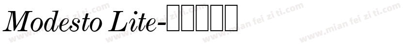 Modesto Lite字体转换